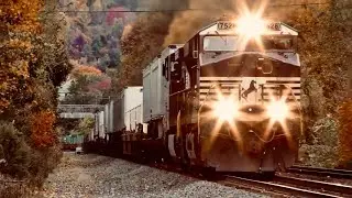 Eastbound Norfolk Southern Train Pittsburgh Line Grapeville Pa NS Railroad Fall Colors