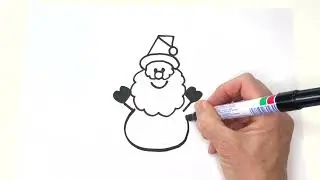 How to draw a snowman - DIY kids crafts