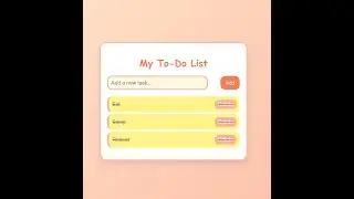 Cute TodoList Using Html5, CSS3, Javascript in just 3 minutes 🎀