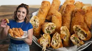 Quick CHICKEN JALAPE&Ntilde;O POPPER EGG ROLLS Anyone Can Make!