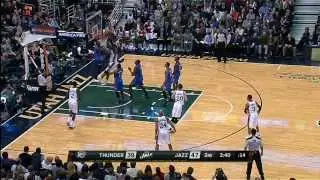Derrick Favors Reigns Down on Kevin Durant