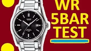 Water Resistant 5 bar Casio Beside BEM-111D watches | Test at home