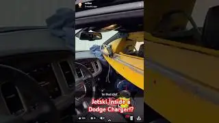 FYI a Jet Ski Fits in a Dodge Charger😂 #jetski #dodge #charger #dodgecharger #sportscar #car #lake