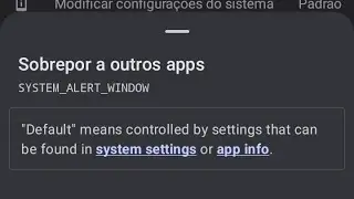 Tutorial de como ativar as opções de sobrepor a outros apps 