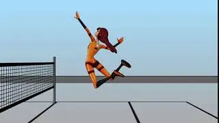 Volleyball serve animation