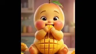 Cute Mango Baby Eating Mango 🥭  Relaxing Mango ASMR Sounds 😍#shorts #shortvideo #cutebaby