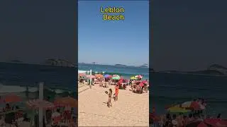 Walking in Leblon Beach |4K 🚶📹🌞❤️🏖️ #citytrip4k  #riodejaneiro #trip #beach #brazil #travel #leblon