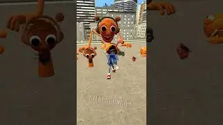 EVOLUTION SHIN SONIC CTHULHU MONSTER TAPES VS SPRUNKI SONG OREN ORANGE FAMILY in Gmod ! #shorts