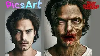 PicsArt ZOMBIE FACE EFFECT | Halloween Photo Editing Tutorial | PicsArt Tutorial