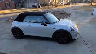 2019 Mini Cooper Convertible 3 cyl turbo test drive POV 0-60 review engine & top operation @ end vid