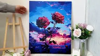 Flower Petal Texture and Sky Color Gradient Twilight Splendor Secrets | Twilight Splendor #art