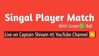 Singal player match with green 🟢tennis ball