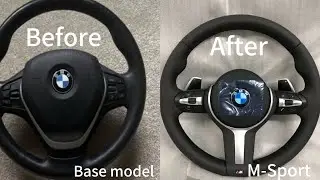 BASE Model BMW F30 Gets A Steering Wheel Upgrade! M Sport Steering Wheel!