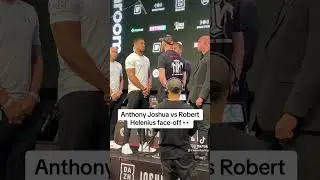 Anthony Joshua vs Robert Helenius face-off 👀 #shorts