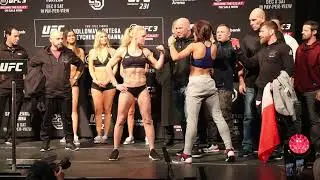 UFC 231 weigh in - Valentina Shevchenko vs. Joanna Jedrzejczyk : LAST STAREDOWN/FACE-OFF
