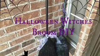 Halloween Witches Broom - Front Porch Decor DIY