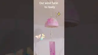 diy wind furin🌷🌸🎀 #japnese #furin #viral #cute #oldbulb #diy #handmade #craft #shorts