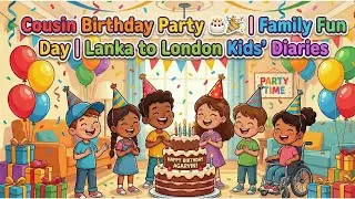 Cousin Birthday Party 🎂🎉 | Family Fun Day | Lanka to London Kids' Diaries