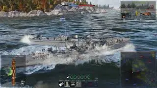 War Thunder; MV-611; There were almost no players in this battle, AI bots everywhere; Naval Arcade