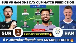 English One Day Cup Surrey Vs Hampshire | SUR v HAM Statistical Analysis | SUR v HAM GL Team