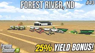 MASSIVE SWATHING OPERATION! 25% BONUS YIELDS ON OUR 250 ACRE BARLEY FIELD! | Forest River ND | FS25