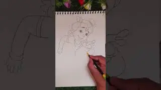 Naughty Krishna Running with Butter Drawing | Krishna Drawing | Bal Gopal with butter Drawing #gopal