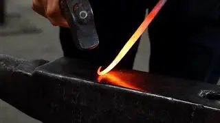 Craft Video Dictionary: Bending Forged Steel demonstrated by Heather McLarty