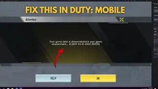 Fix Your game Environment is abnormal, check your game environment in Call of Duty: Mobile