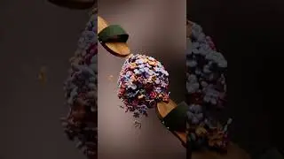 Flowers particles with Cinema 4D 2024 Dynamic | #shorts  #redshift3d
