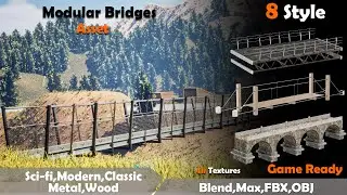 Modular Bridges Asset  #gameassets #bridge #unrealengine