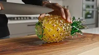 ✨ Slicing Glass Pineapple ASMR 🍍