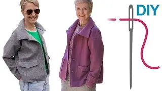 Wolljacke mit offenen Kanten, Walkjacke 
