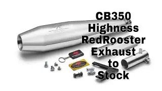 Honda Highness CB350 Redrooster Exhaust Disassembly to Stock exhaust