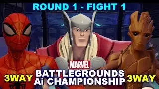 Di3.0 Spiderman vs Thor vs Groot - Ai Championship Round 1 Fight 1