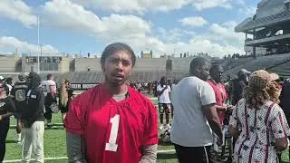 Alabama State QB Andrew Body post-game interview following Spring football scrimmage