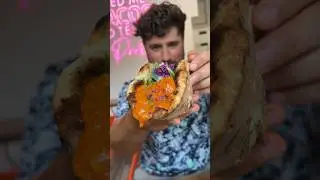 EVERYTHING BAGEL SEASONED CREAM CHEESE NAAN CHICKEN TIKKA MASALA TACO! Taco Mahal NYC! #DEVOURPOWER