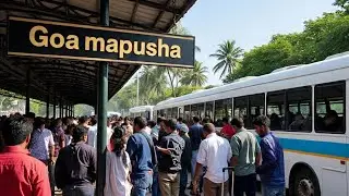 The Real View of Goa Mapusa Bus Stand!