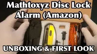 UNBOXING OF MATHOXYZ MOTORCYCLE DISC BRAKE LOCK WITH ALARM FROM AMAZON