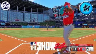 MLB The Show 24 Miami MARLINS vs Baltimore ORIOLES - FIRST GAMEPLAY PS5 60fps HD