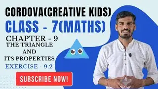 Class 7 Cordova Math | Chapter 9: The Triangles and its Properties | Exercise 9.2 | Full Solutions
