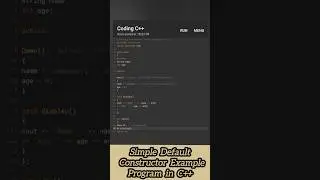simple default constructor example program in c++ 