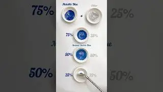 Acrylic Color Mixing: Mixing Metallic Blue and Silver #colormixing #paintmixing #art #colors