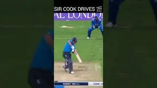 Sir Alastair Cook drives the cricket ball ❤️&zwj;🩹