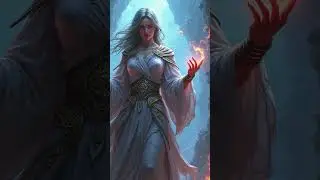 A woman holding a glowing ball #shortsvideo #ai #female #fantasy #beauty #aiart #model #ball #angel