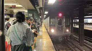 PM Rush Hour R142/R142A Uptown 4,5 Express Trains At 59th Street