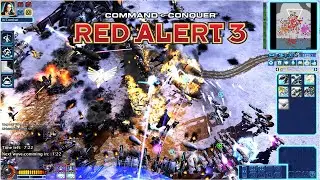 Command & Conquer Red Alert 3 Science MOD Future Tech Gameplay at Art of Defense Tsunami Base