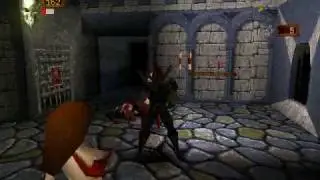 Deathtrap Dungeon (PSX) - gameplay (warrior priestresses)