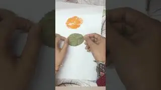 National Flag | leaf painting #shorts #republicday #drawing