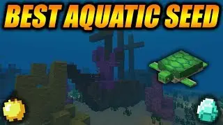 BEST MINECRAFT UPDATE AQUATIC SEED EVER! - Minecraft Bedrock Edition Survival Seed!!