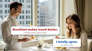 ☕ Morning English at a Hotel | Easy Breakfast Conversation (A2–B1)
